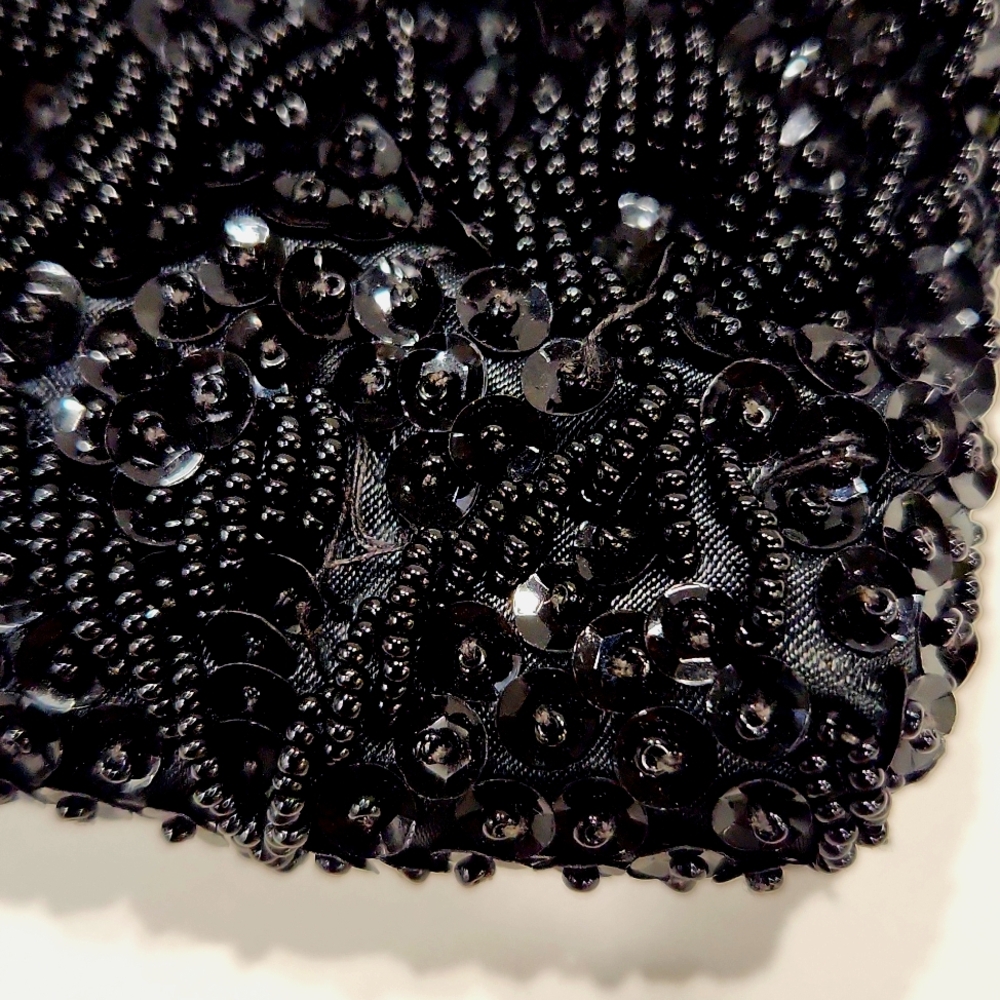 Vintage 1950's Walborg Gorgeous Black Beaded Evening Bag - Picture 9 of 14